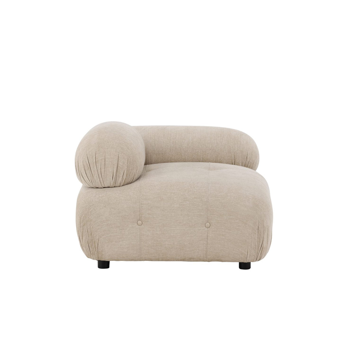 Mika Soffmodul Beige, Vänster Hörndel, Silver