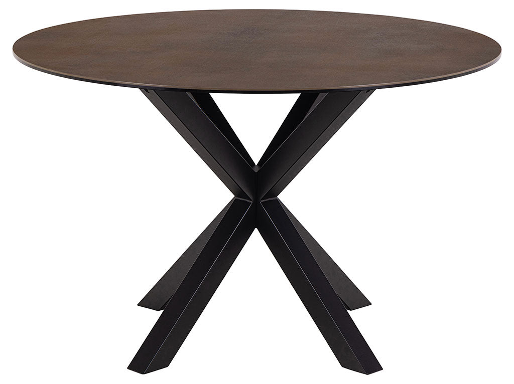 Verdun Matbord Rund 119 cm Rund Brun Keramik