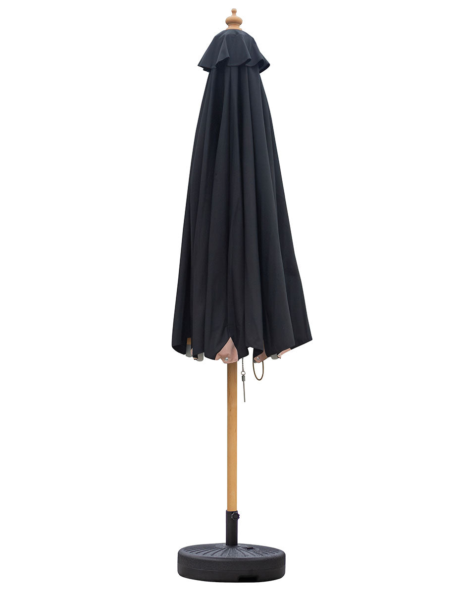 Corsica Parasoll 3m Svart/Wood