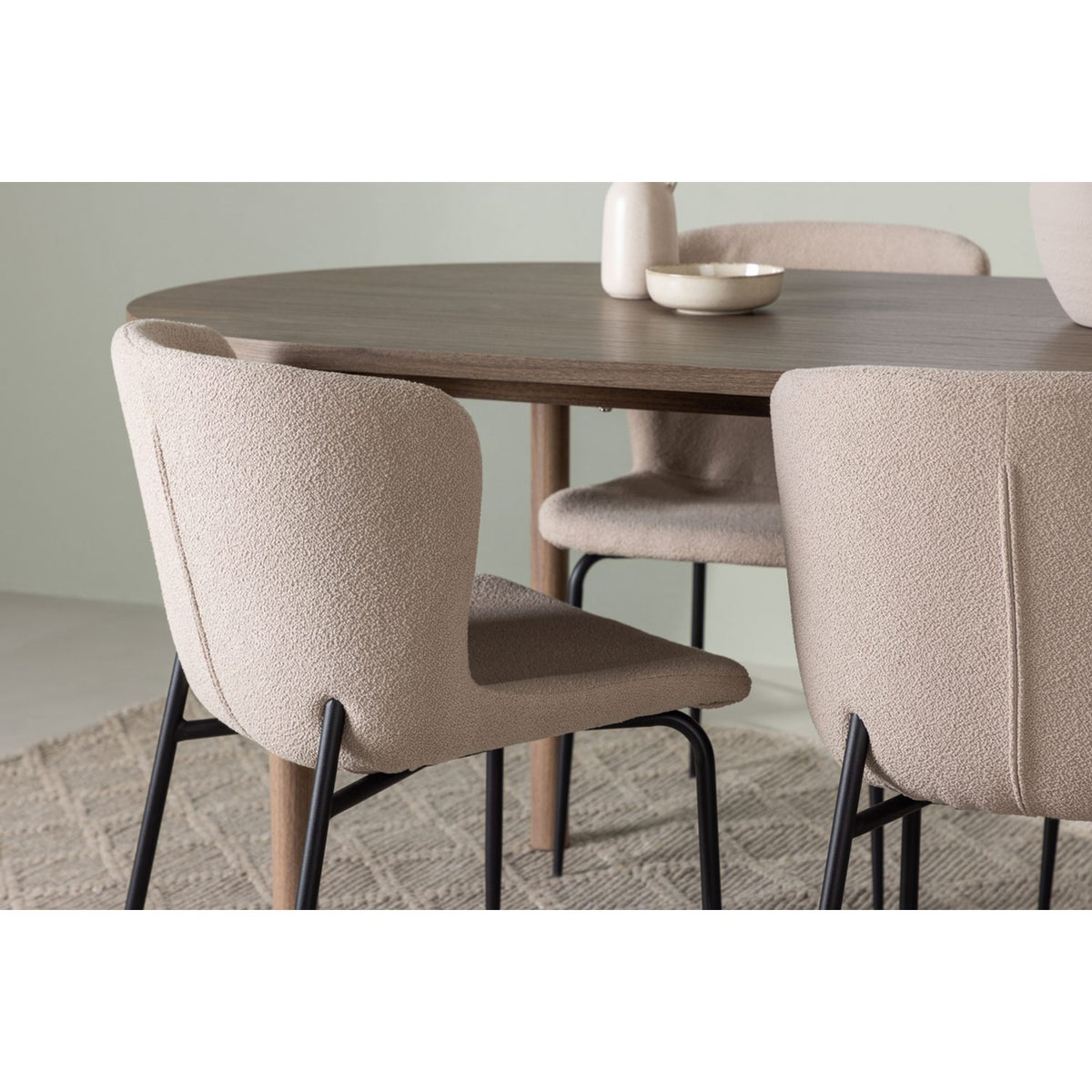 Andy, Modesto Oval matgrupp Beige,Svart, Natur, 180 x 90