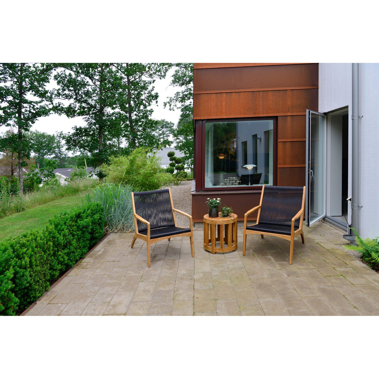 Himmelsnäs Utesidobord Ø50 cm Brun