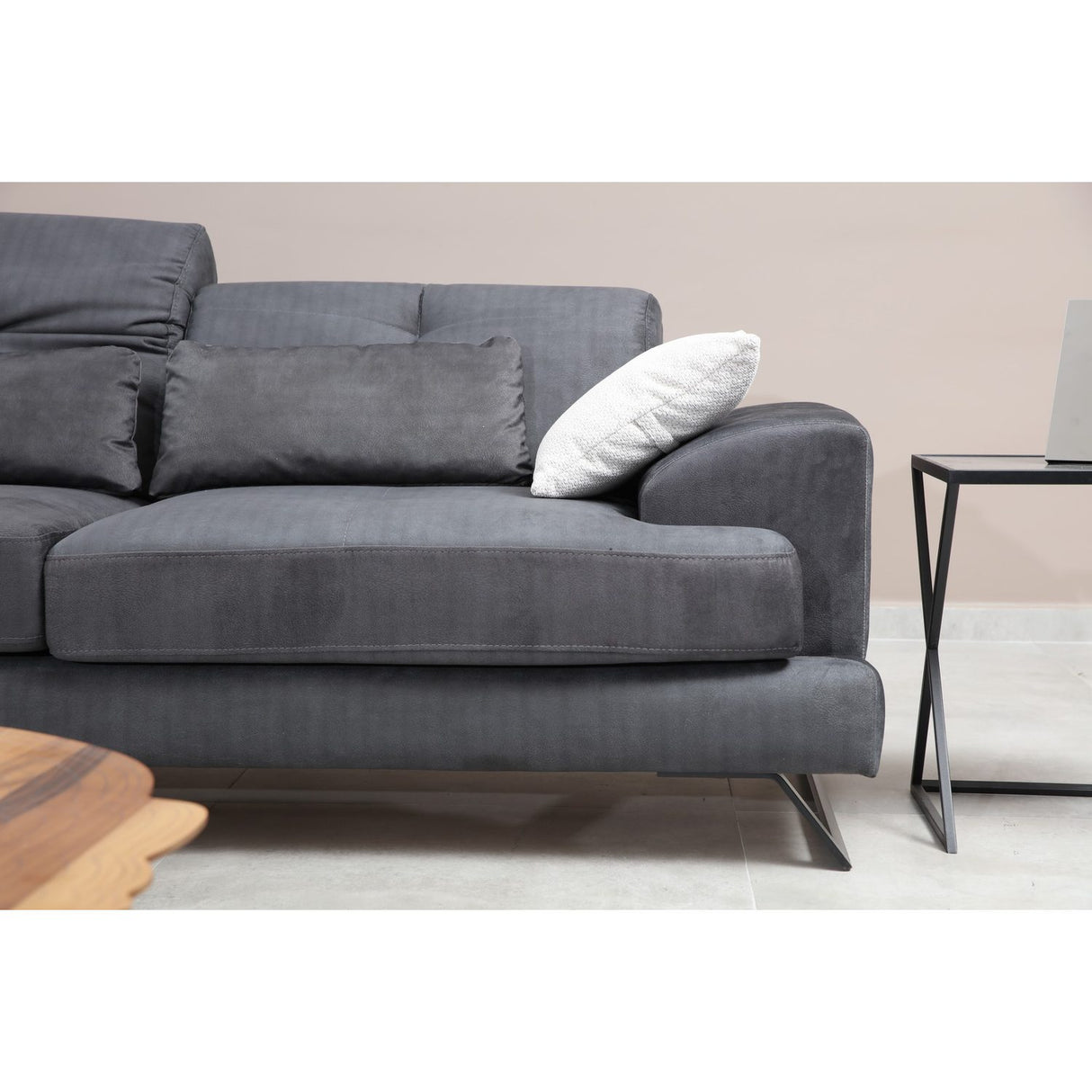Bamako 3-sits (225 x 92 x 79 cm) Antracit 3-sitssoffa