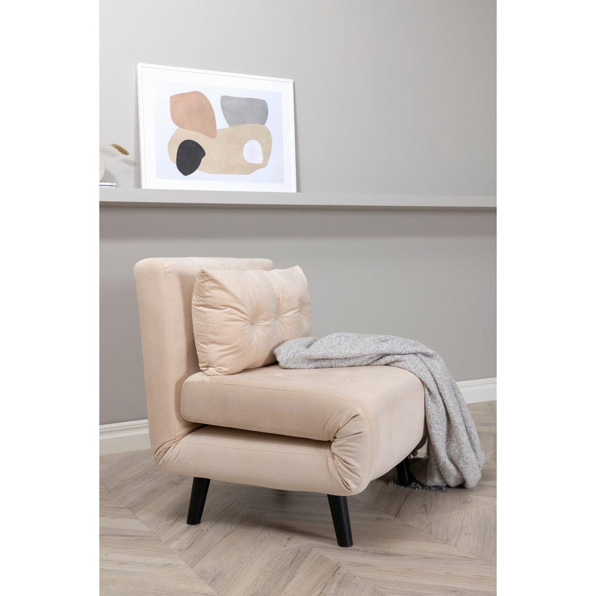 Vicky Fällsäng Beige, Polyestersammet