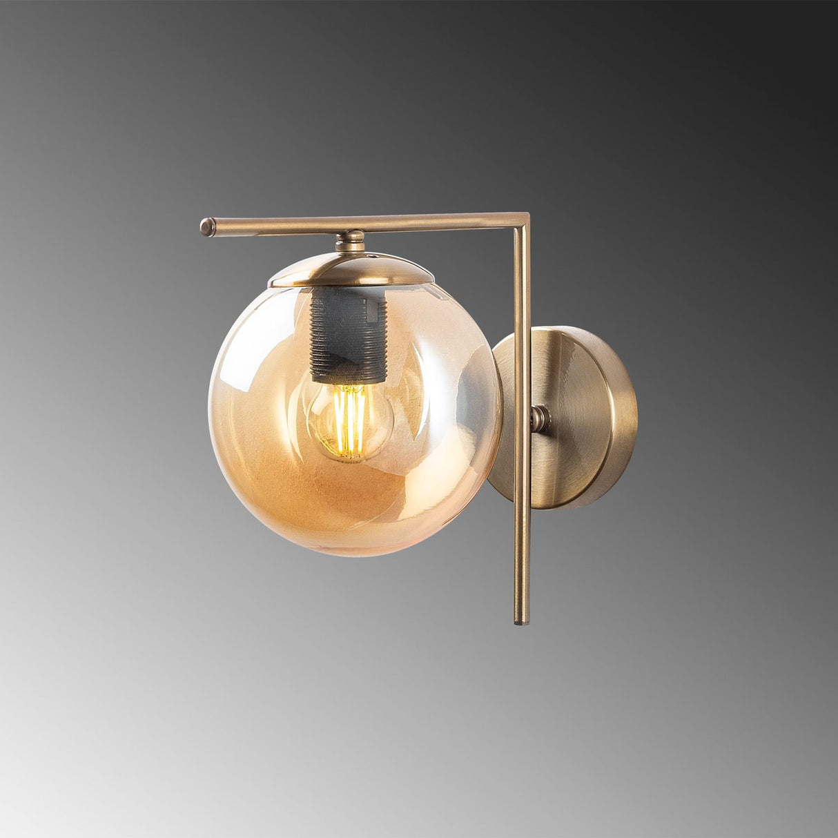 Lucinda Antik Vägglampa Transparent