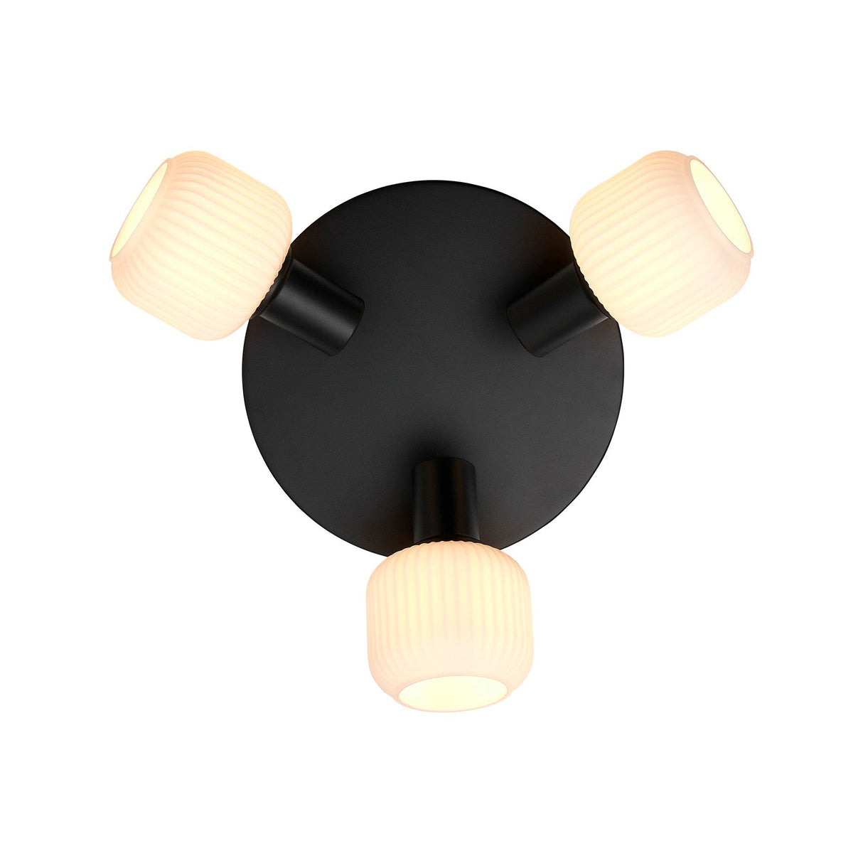 Milford Mini 3-Rondel Svart Plafond