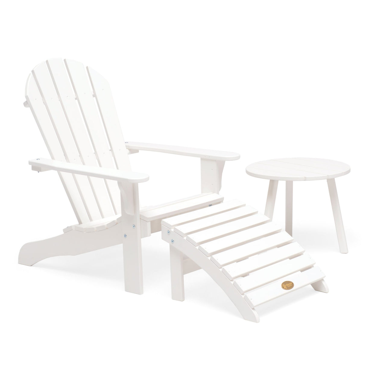 Tennessee Utesidobord Ø50 cm Vit