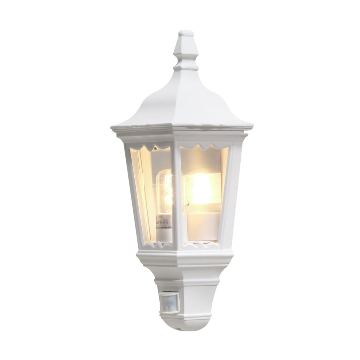 Firenze Sensor E27 Vägglampa Ute Vit