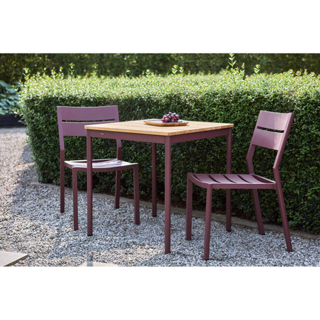 Nox Cafébord Zin Red/Bambu, 69x69 cm