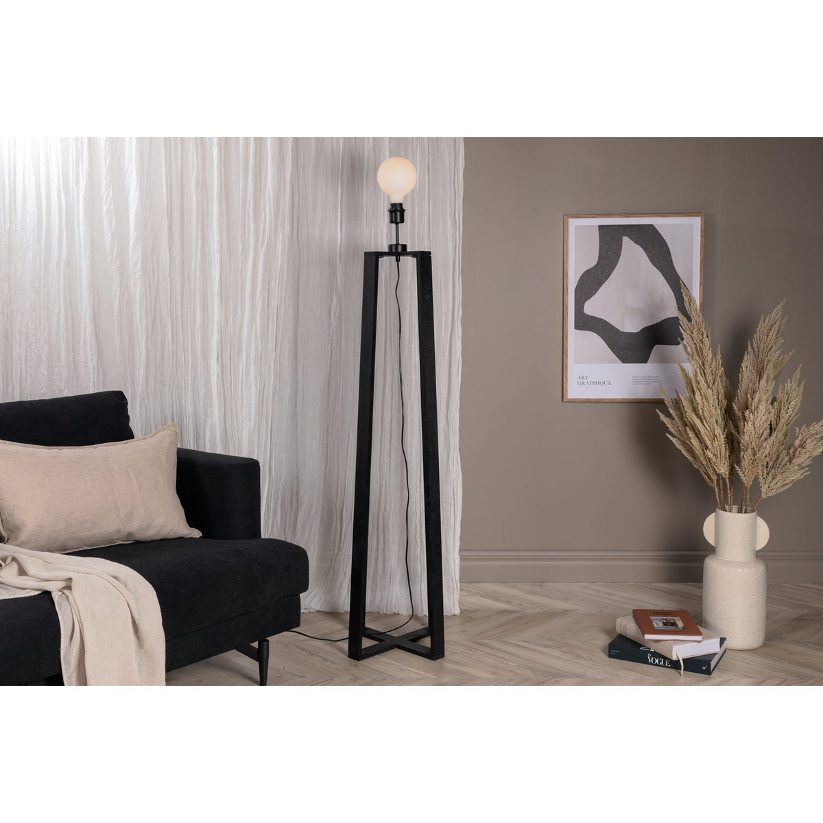 Avspark Golvlampa Svart