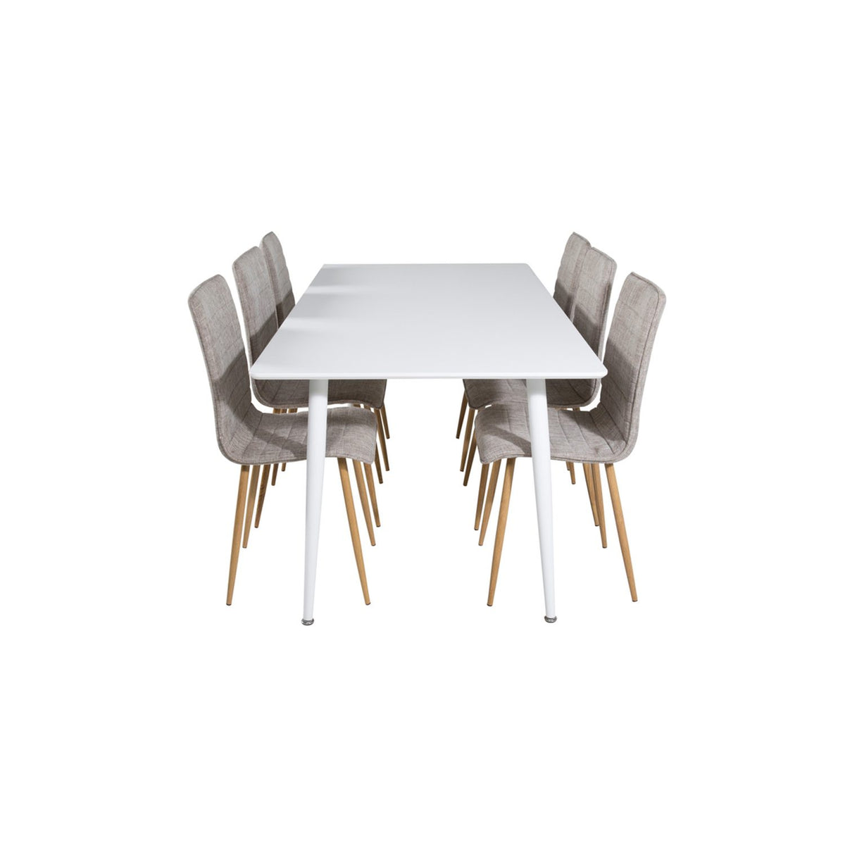 Polar, Windu Rektangulär matgrupp Beige,Natur, Vit, 180 x 90