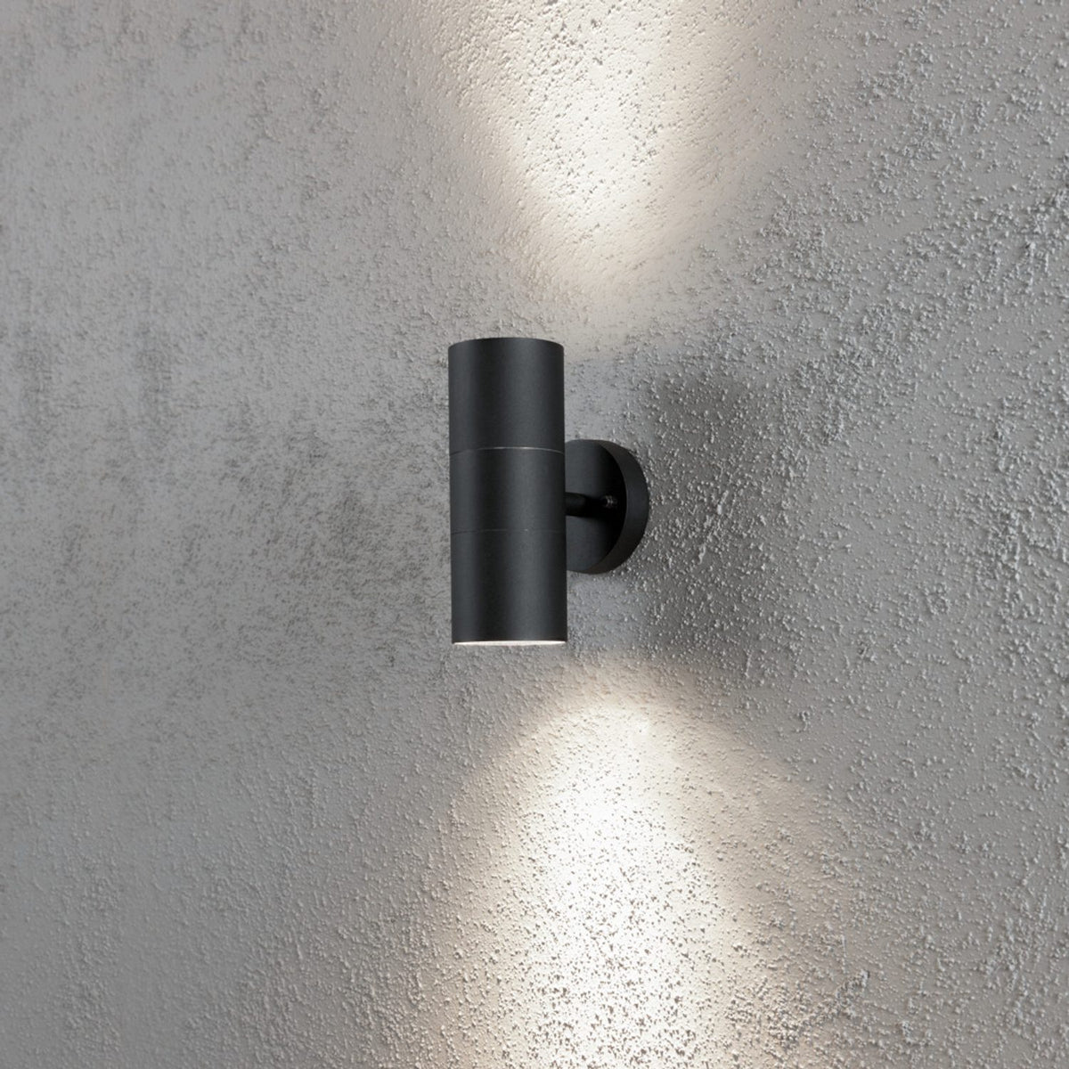 Modena Stor GU10 Upp/ner Vägglampa Ute Svart