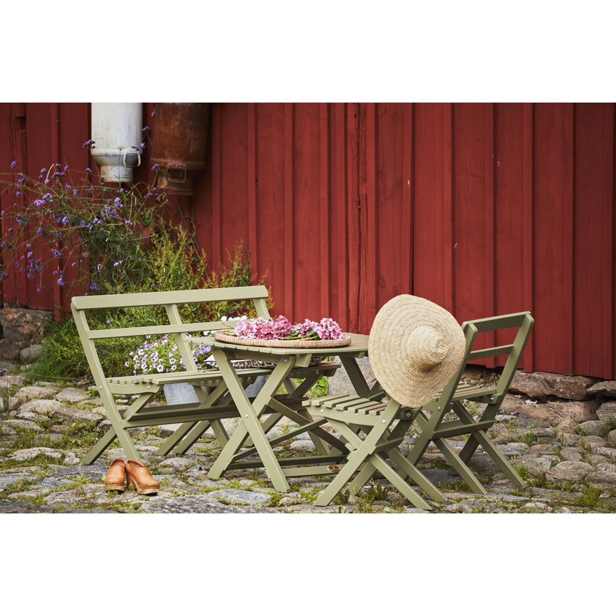 Torpet Utesoffa Antikgrön