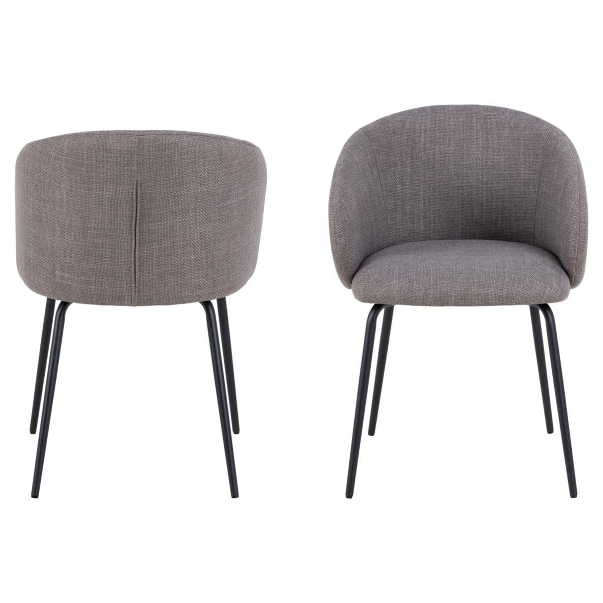 Chaumont Karmstol Basel tyg Ljusgrå-Brun