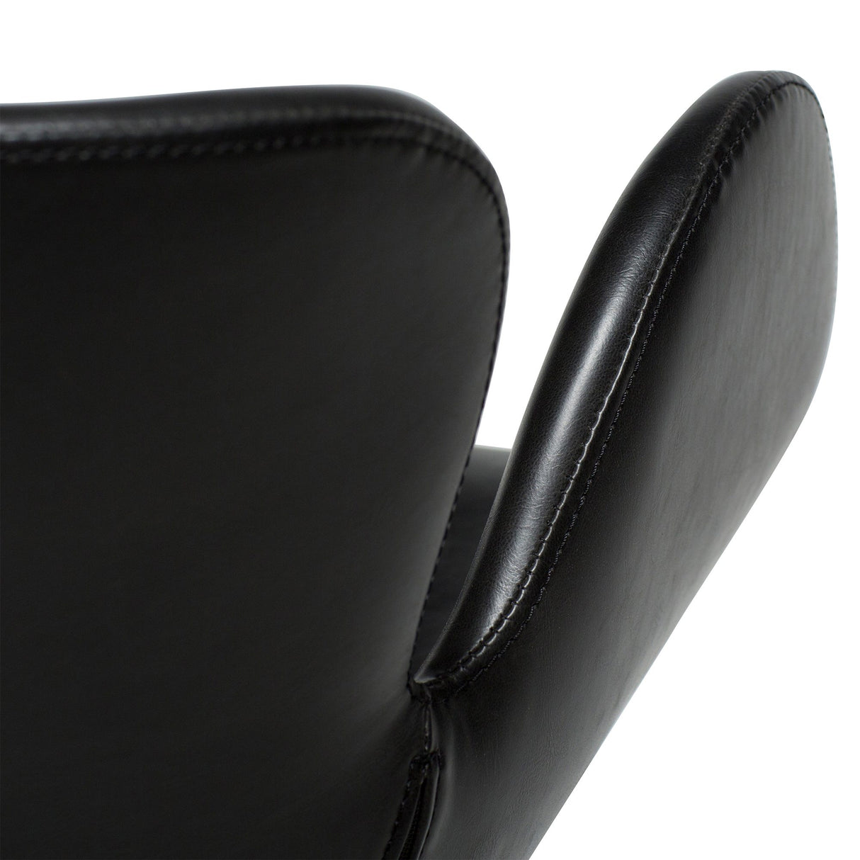 Gaia Stol Vintage Black Art.Leather, Black