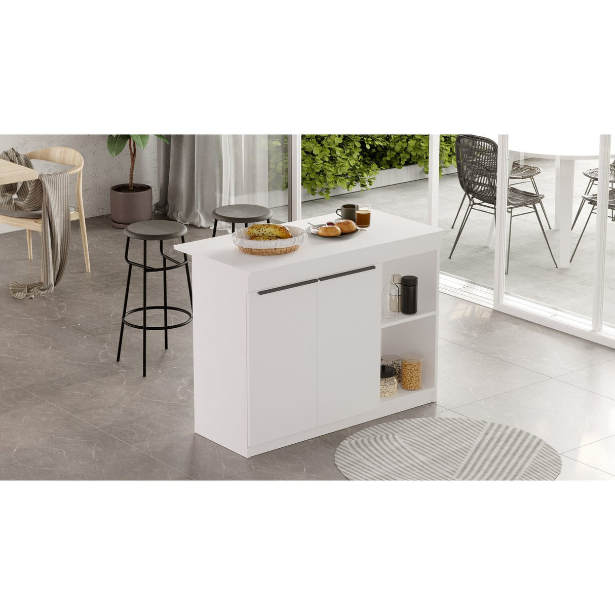 Quito rund (120 x 88,2 x 60 cm) Köksbord Vit