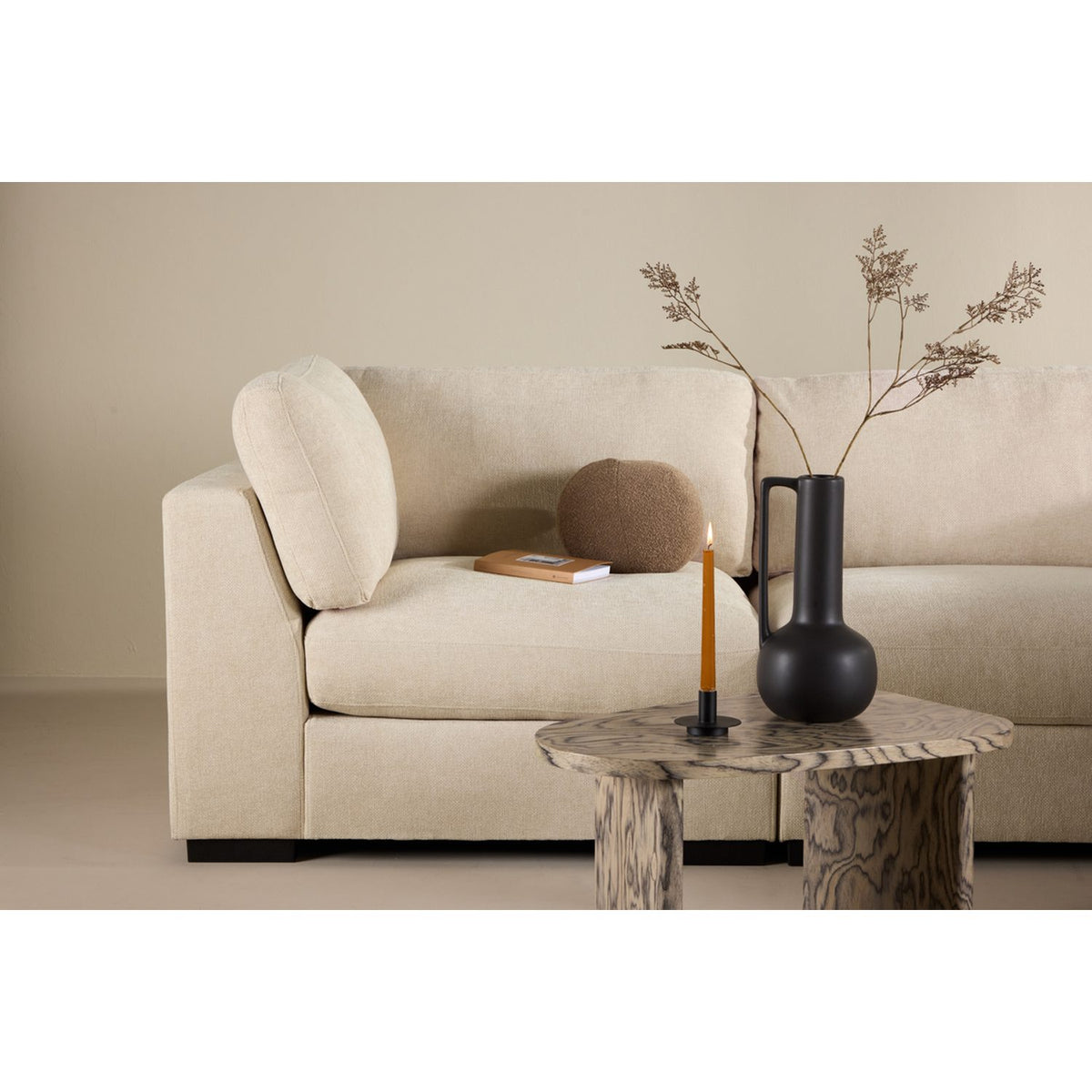 Salerno Hörnsoffa Beige