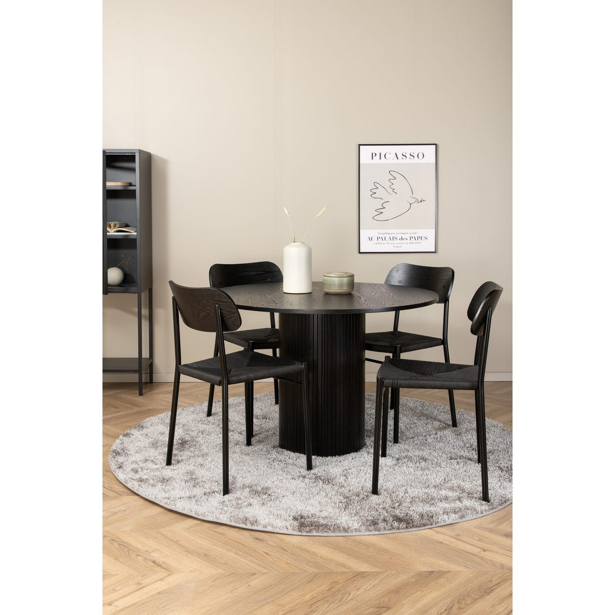 Bianca, Polly Rund matgrupp Svart, Svart, 4st