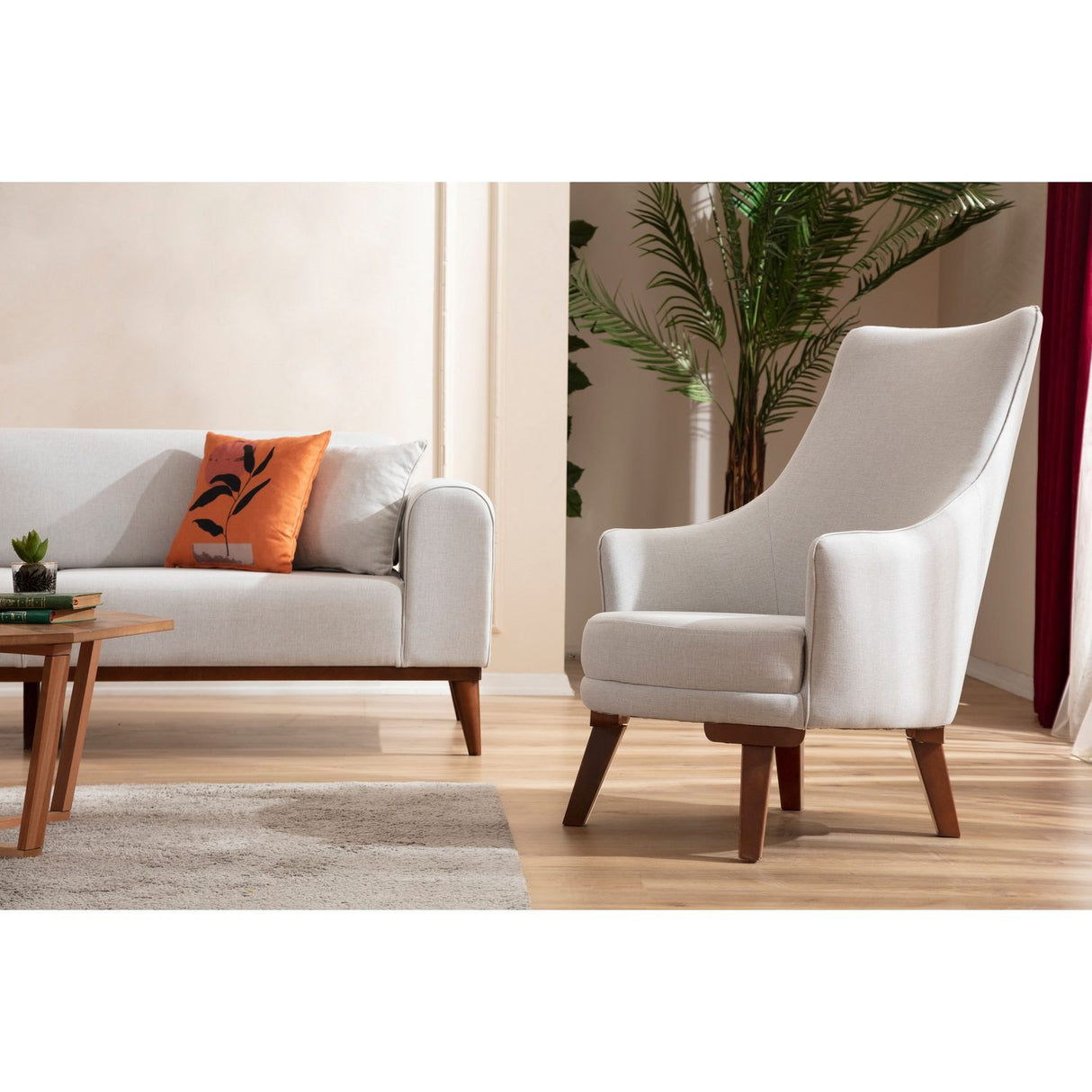 Astana 3-sits (222 x 90 x 80 cm) 3-sits bäddsoffa Creme