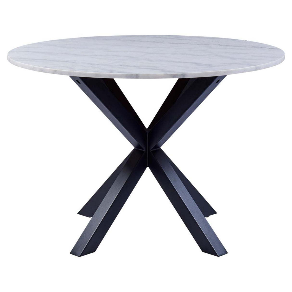 Verdun Matbord Rund 110 cm Vit Marmor