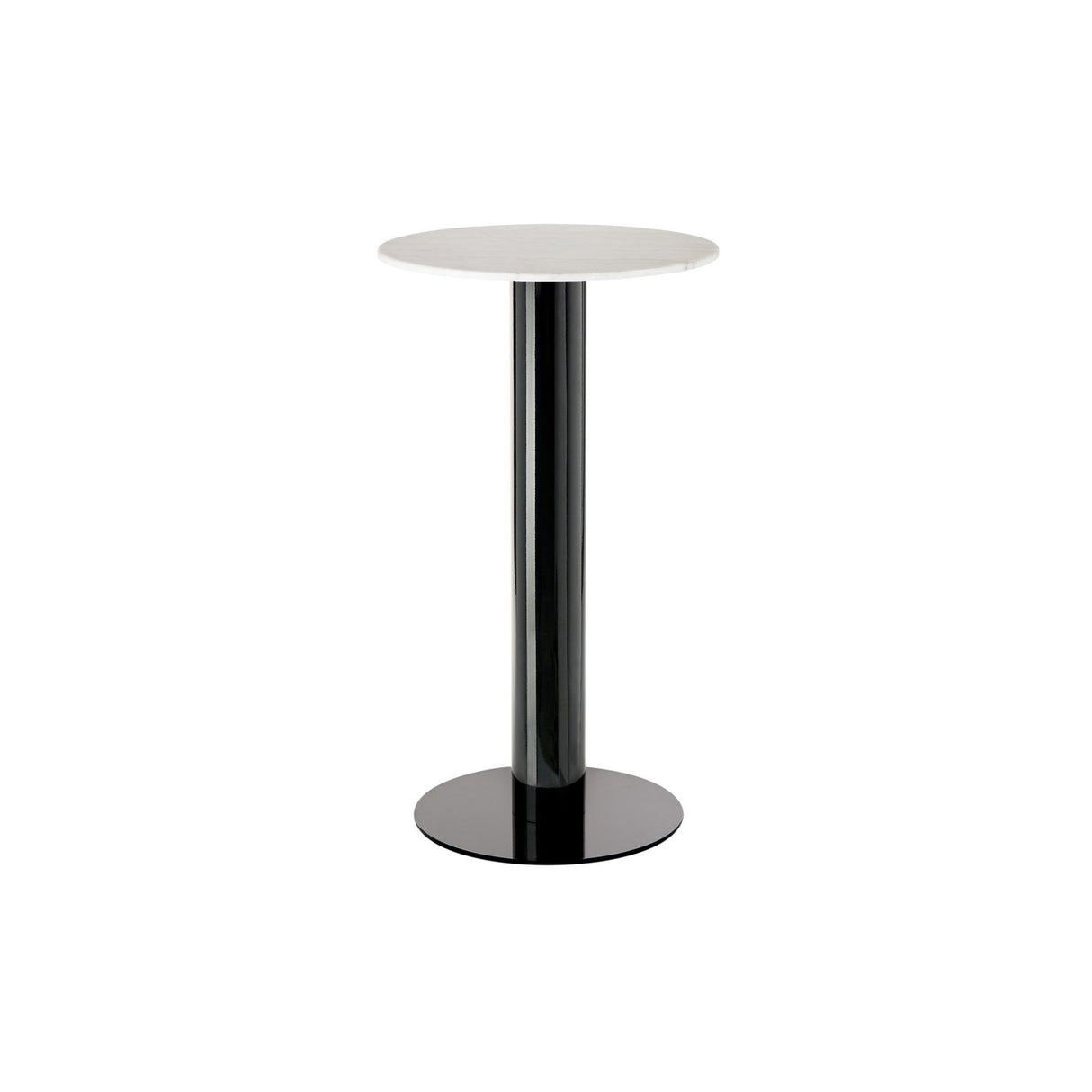 Tube Högt bord med stenskiva Black, 60 cm
