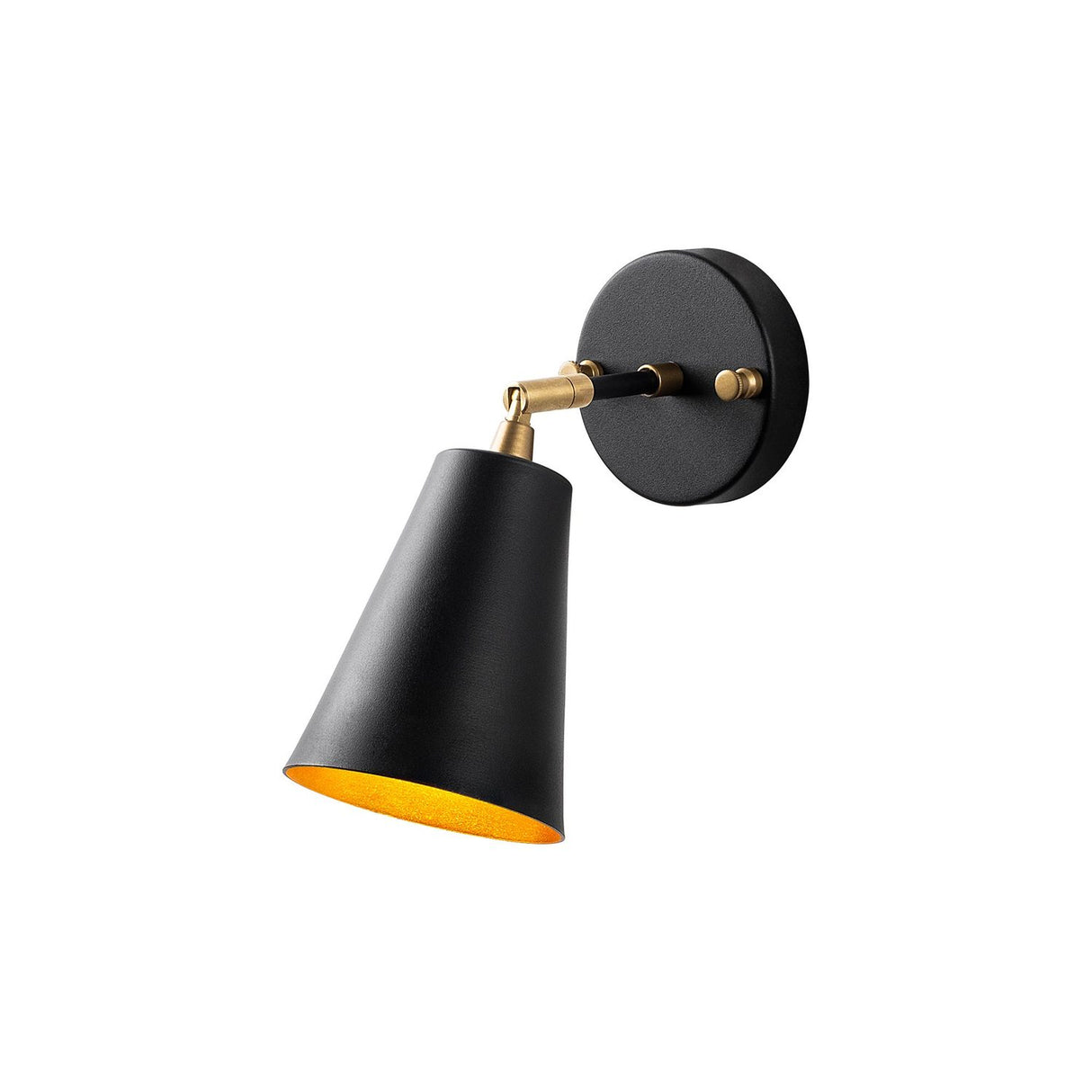 Evander Vägglampa Svart / Guld