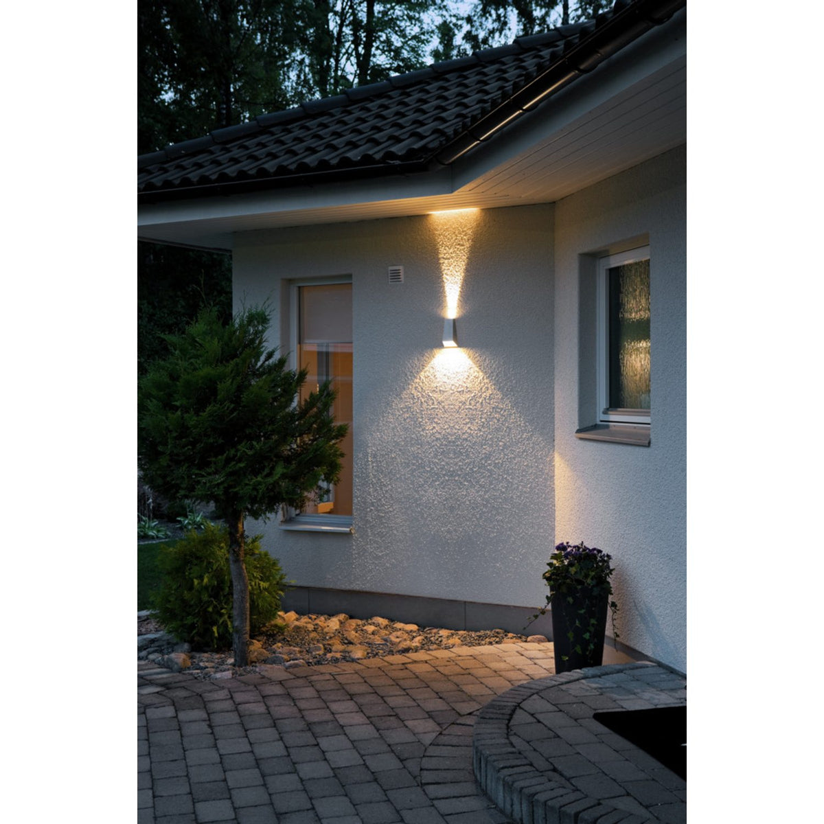 Imola HP-LED 2x3W Vägglampa Ute Grå