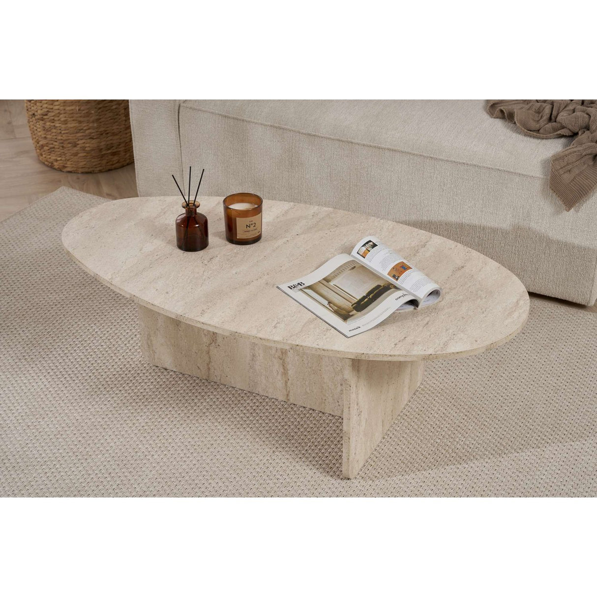 Bazil Soffbord Travertine