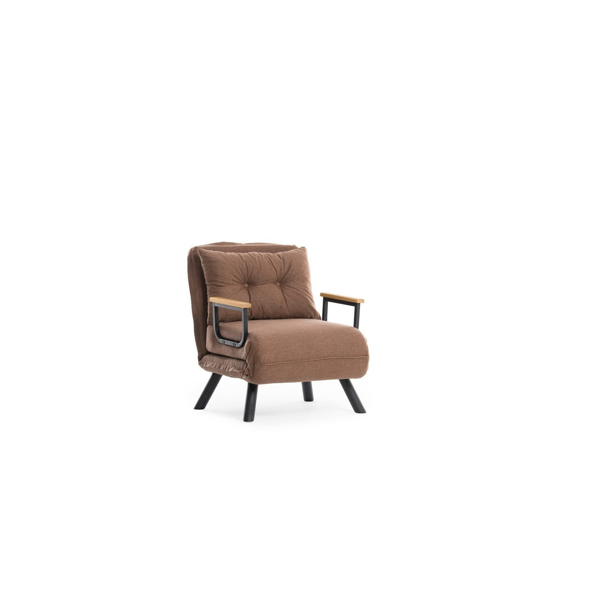 Hanoi Enkel lampa (26 x 120 x 60 cm) Brun 1-sits bäddsoffa