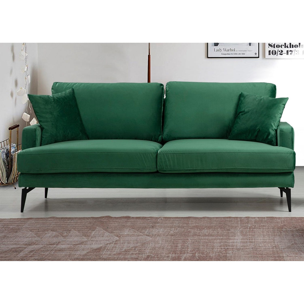 Dushanbe 2-sits (175 x 90 x 88 cm) 2-sitssoffa Grön