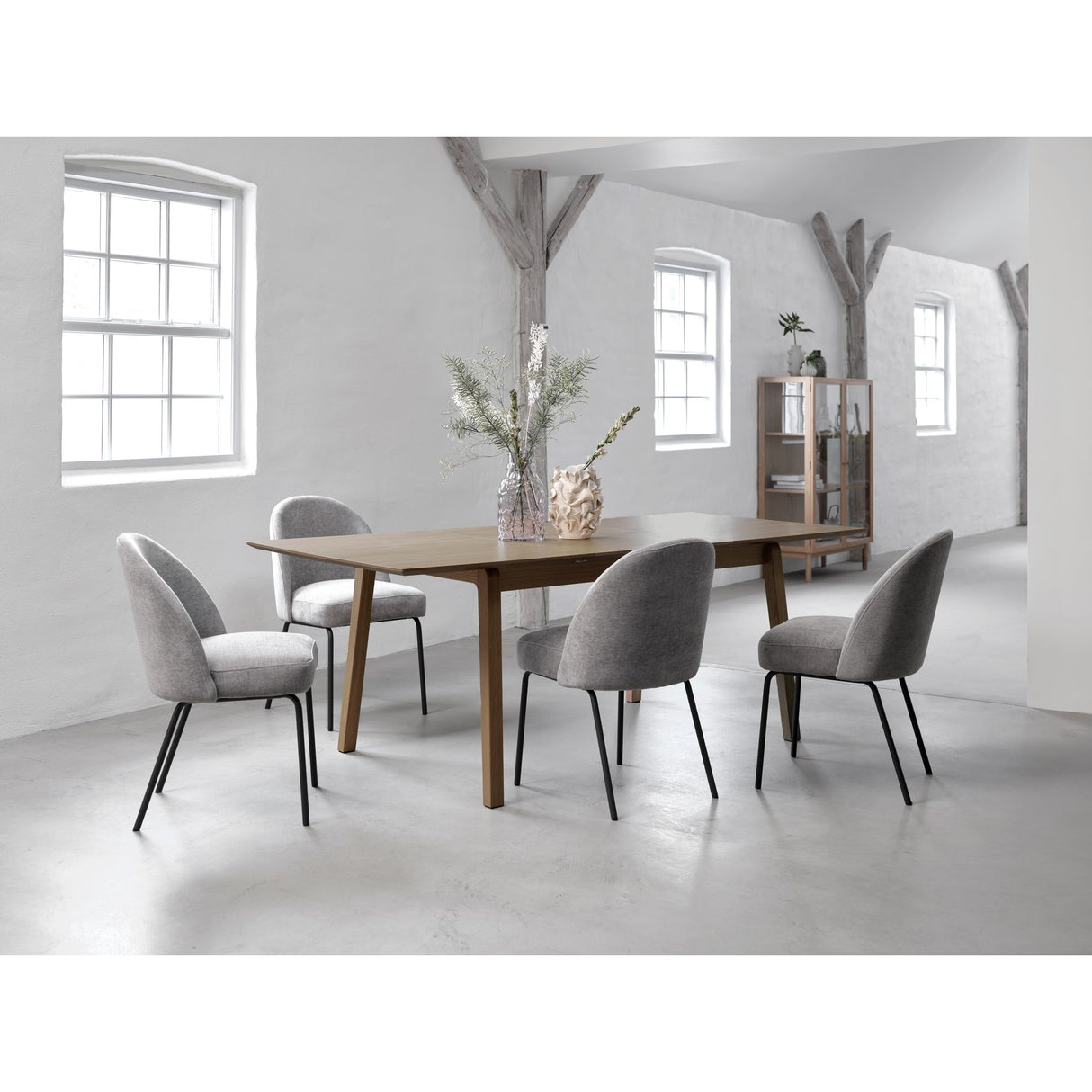 Banks Matbord 95-140-200 cm, Rökt ek