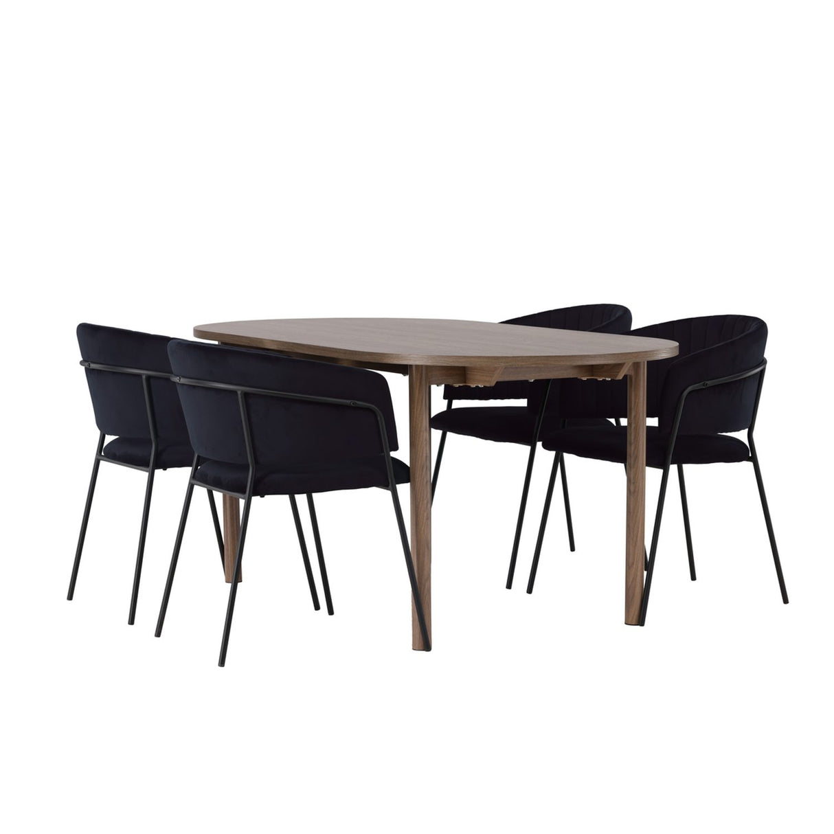 Andy, Selma Oval matgrupp Svart, Natur, 180 x 90