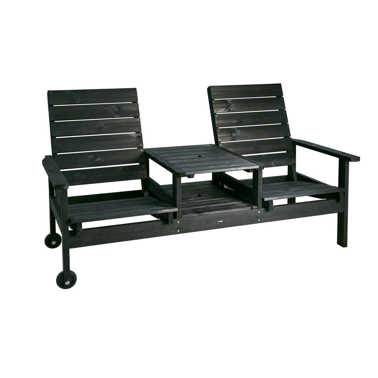 Du & Ja 2-sits Utesoffa Svart