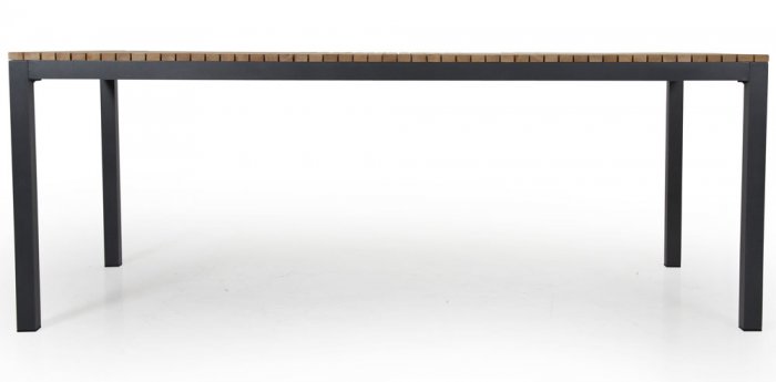 Zalongo Bord 200x100 cm Teak/Grå Alu