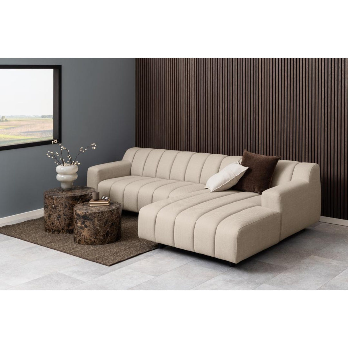 Dijon Satsbord Rund 58x58 cm Brun Dehli