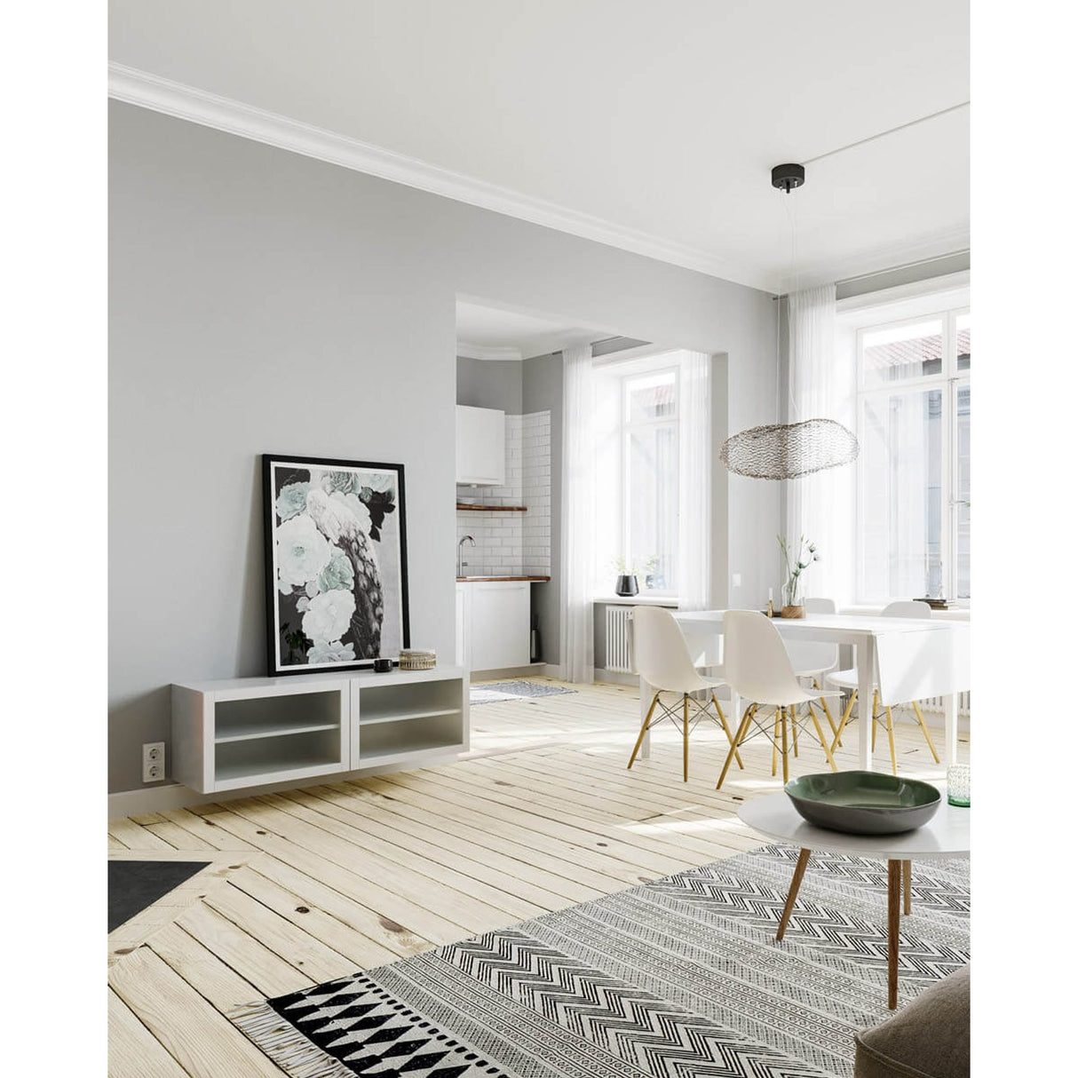 Hayden Taklampa 76 cm Svart matt