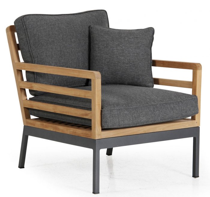 Zalongo Soffgrupp Teak/Grå Alu