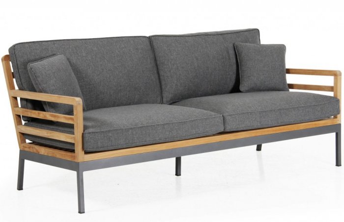 Zalongo Soffgrupp Teak/Grå Alu
