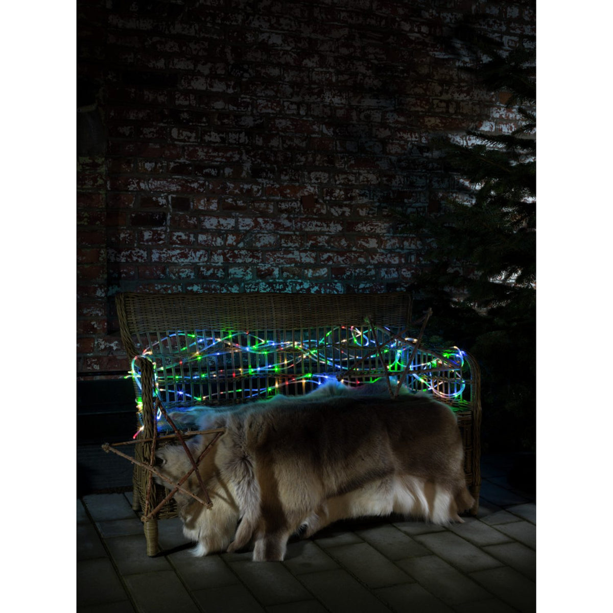 Mini 20m 260 LED Ljusslinga Ute Färgad
