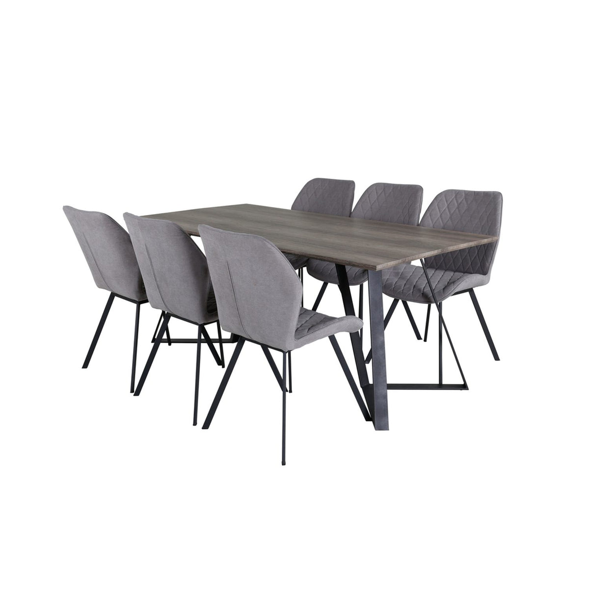 Marina, Gemma Rektangulär matgrupp Grå