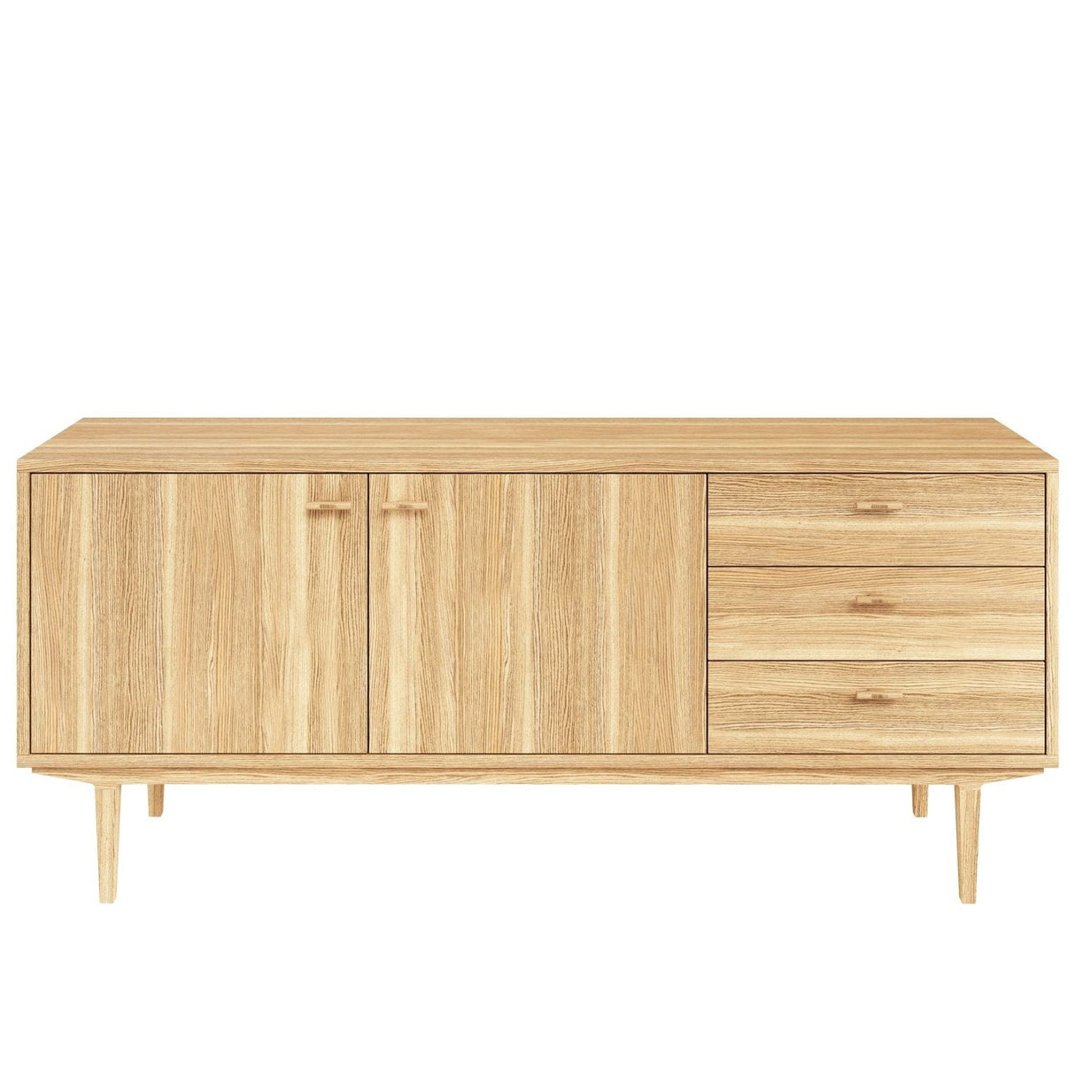 Sideboard Nr.420 2st Trädörrar 3st Lådor 186x80 cm Oljad Ek