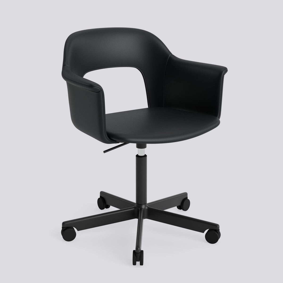 Layout 244 Kontorsstol Grano Black, Black – pulverlackerad aluminium