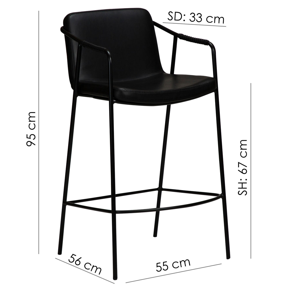 Boto Barstol Vintage Black