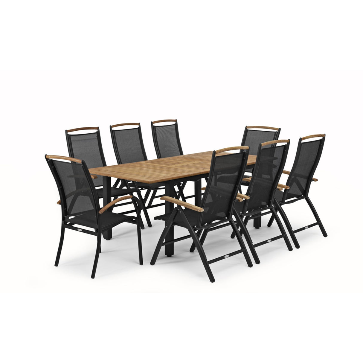 Nydala Positionsfåtölj Svart/Teak