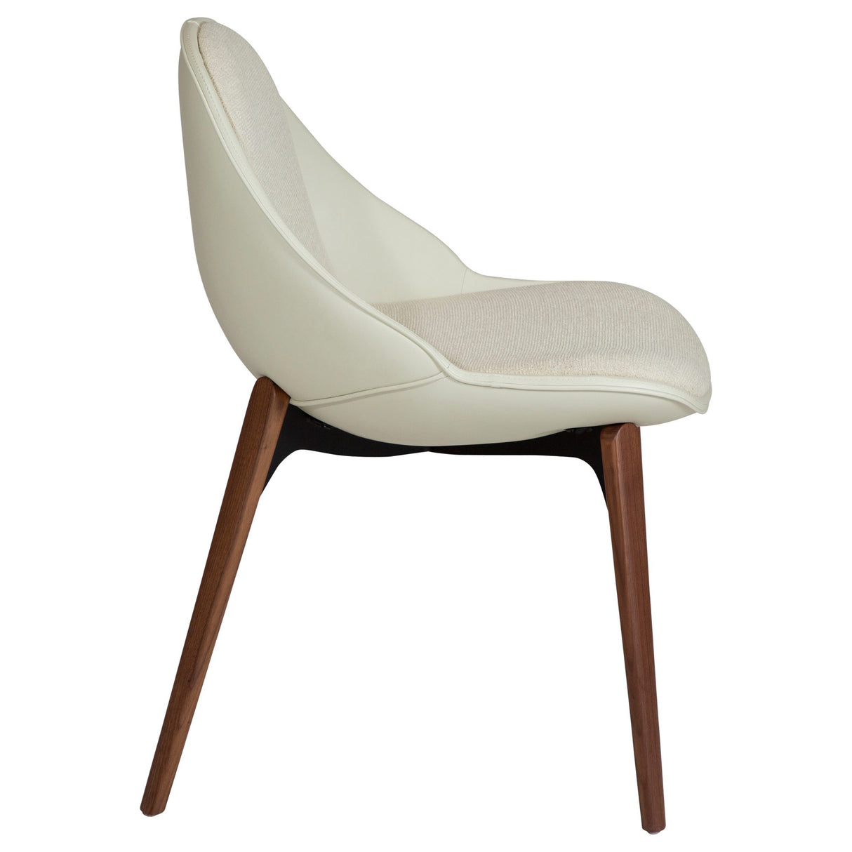 Arch Stol Bone White, Walnut