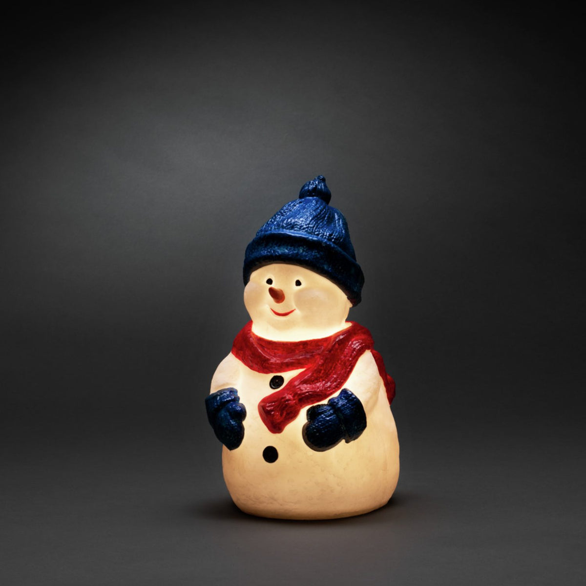 Snögubbe LED Plast Ljusdekoration Ute Varmvit