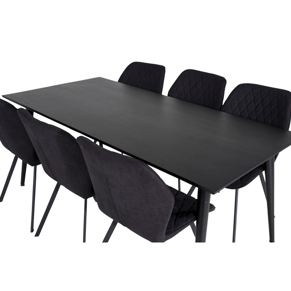 Dipp, Gemma Rektangulär matgrupp Svart, Svart, 180 x 90