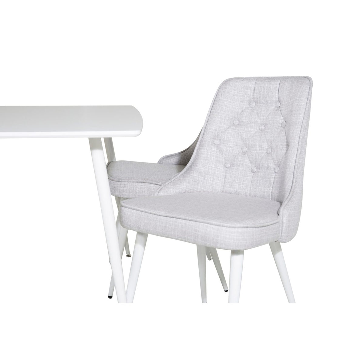 Polar, Velvet Deluxe Rektangulär matgrupp Vit, Vit, 120 x 75