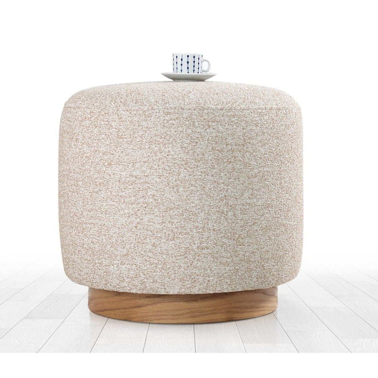 Cheriton Puff (Ø45 x H42 cm) Beige Sittpuff