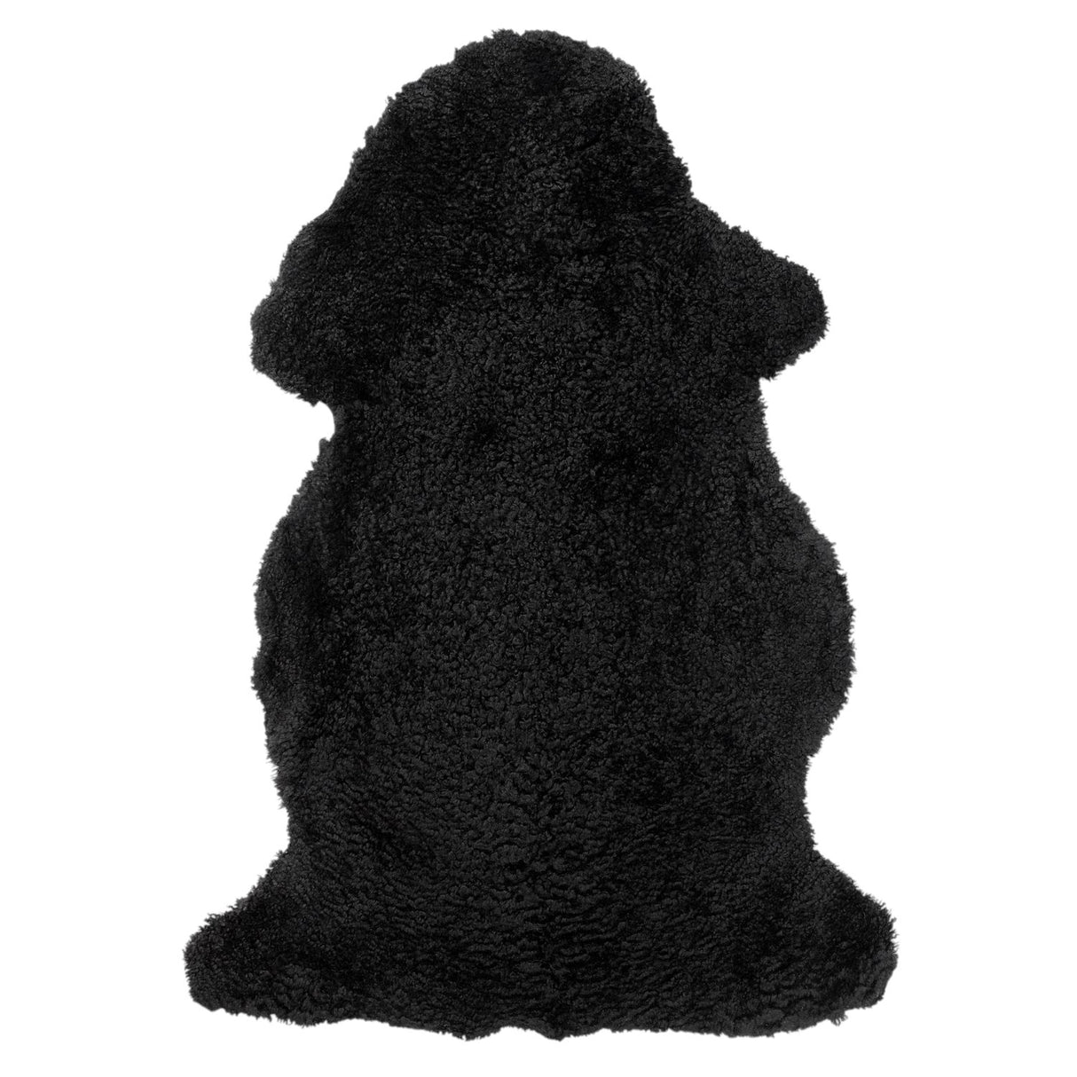 Curly Fårskinn Fäll Black