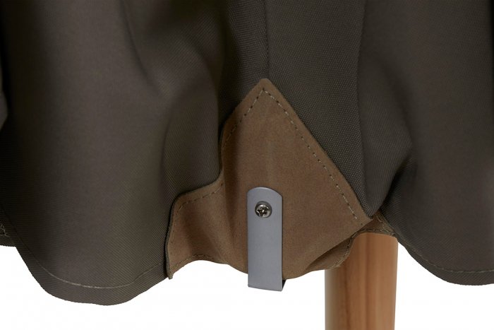 Parma Träparasoll Ø 3,5 m Trä/Taupe